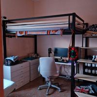Letto 1 piazza e mezza a soppalco