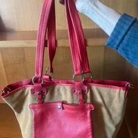 Borsa pelle Carpisa rossa double face