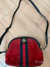 Gucci Ophidia misura Small in camoscio Red