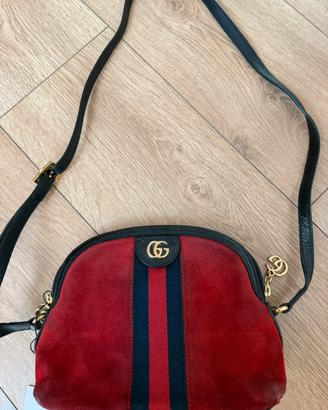 Gucci Ophidia misura Small in camoscio Red