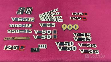 Fregi loghi originali serbatoio Moto Guzzi  Epoca