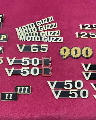Fregi loghi originali serbatoio Moto Guzzi  Epoca