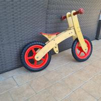 Bicicletta balance senza pedali in legno