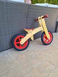 Bicicletta balance senza pedali in legno