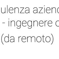 Ingegnere gestionale Startup PMI