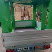 Carrello rimorchio con targa 114 x 140