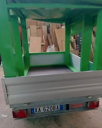 Carrello rimorchio con targa 114 x 140