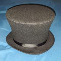 Cappello a Cilindro Vintage in Feltro Nero