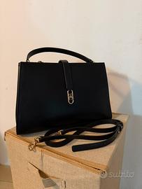 Borsa Tommy Hilfiger Libre Medium Satchel (Black)