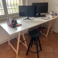 Piano lavoro scrivania ikea bianco cm 80x200