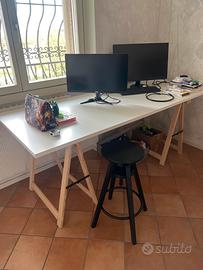 Piano lavoro scrivania ikea bianco cm 80x200