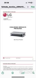 Condizionatore canalizzato LG nuovo