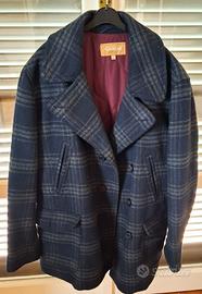 GIACCONE UOMO CONBIPEL A QUADRI BLUE Mis. 54 C. N.