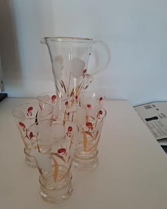 set bicchieri piu brocca 