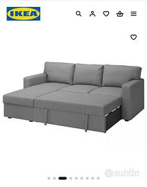 Divano letto 3 posti/chaise-longue, Tibbleby beige