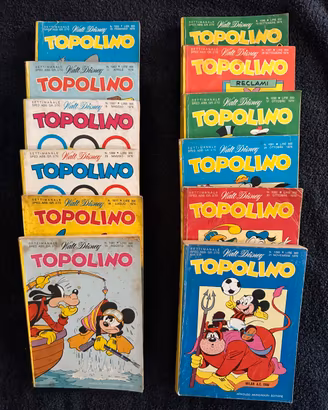 Lotto 12 fumetti Topolino anno 1976
