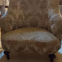 poltroncina damascata fine 800