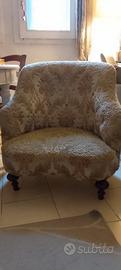 poltroncina damascata fine 800