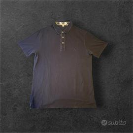 Polo burberry blu scuro