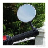 Specchio far bar end dx o sx tondo nero e cromato