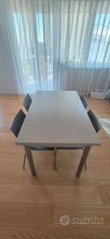 TAVOLO CUCINA SCAVOLINI DUETTO SABBIA GRIGIO