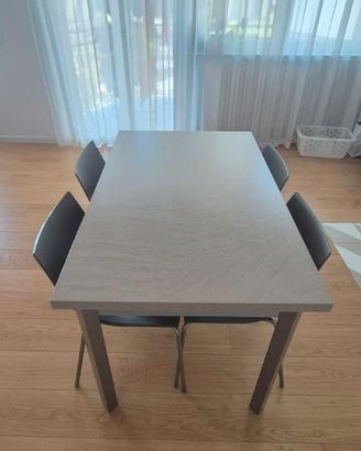 TAVOLO CUCINA SCAVOLINI DUETTO SABBIA GRIGIO