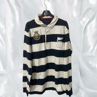 Polo Vintage Tommy Hilfiger bianco e blu,XXL