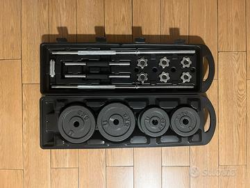 Panca Regolabile PASYOU + Set 50kg Pesi in Ghisa