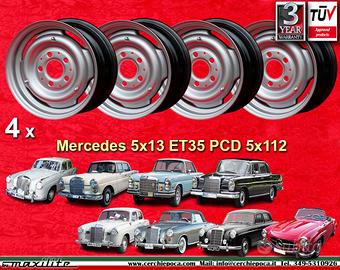 4 pz cerchi Mercedes OE steel 5x13 ET35 5x112