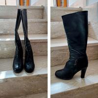 stivali donna in vera pelle