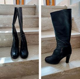 stivali donna in vera pelle