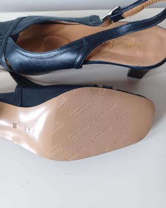 Sandali Slingback Soffice Sogno in Pelle Blu