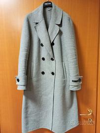 Cappotto lungo grigio chiaro Tg.M made in Italy 30