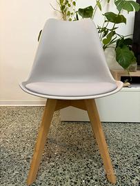 4 sedie design grigio – nuovissime, senza graffi