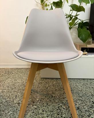 4 sedie design grigio – nuovissime, senza graffi