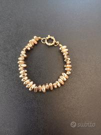bracciale con pepite colore oro