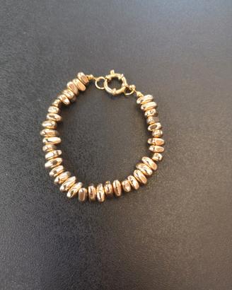 bracciale con pepite colore oro