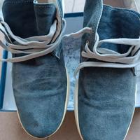 SCARPA CAMOSCIO BLU NERO GIARDINI