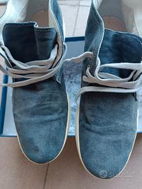 SCARPA CAMOSCIO BLU NERO GIARDINI