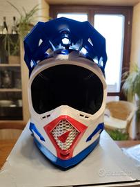 Casco Cross Ufo ECHUS Blu-Bian-Ros+Maschera Ufo