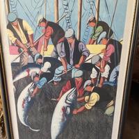 Quadro antico pesca