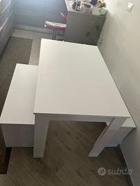 Tavolo HomCom con 2 panche