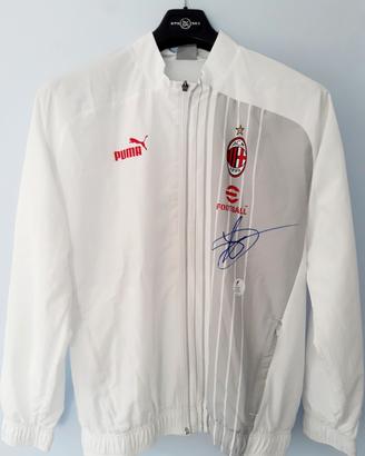 Giacca gara Milan autografata da Marcel Desailly