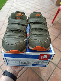 New balance tg 33,5 verde arancione