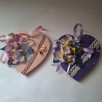 2 Cuori 💕 in legno con applicazioni Ved.descriz.