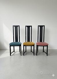 Trio di Sedie Vintage anni '80 - Stile Postmoderno