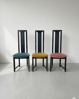 Trio di Sedie Vintage anni '80 - Stile Postmoderno