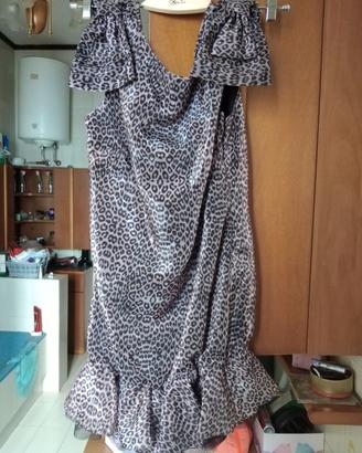 Vestito corto Mangano taglia 46 rosa e nero