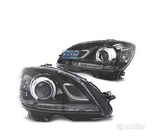 FARI PER MERCEDES CLASSE C W204 07-11 FONDO NERO L