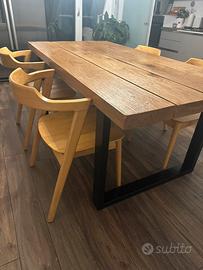 Tavolo in travi di quercia